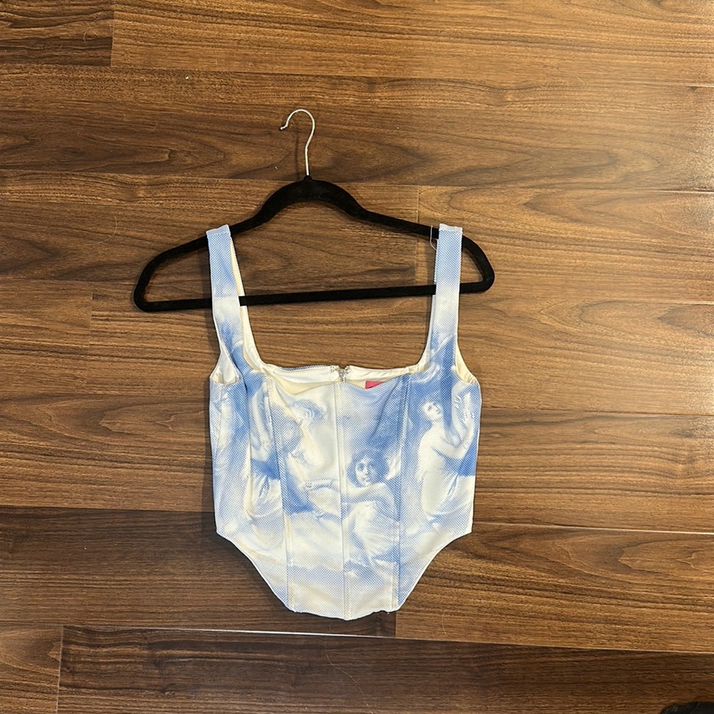 BABY BLUE CORDET TOP